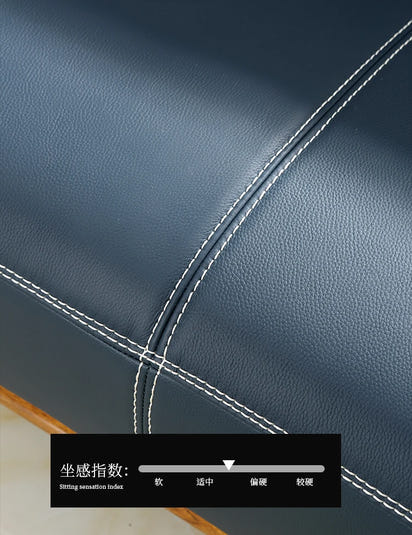 FY Ebony Wood Genuine Leather Sofa Solid Wood Sofa Living Room New Model