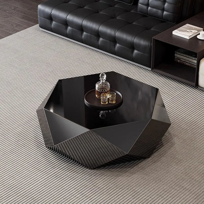 Italian minimalist gold diamond coffee table designer high-end small apartment modern simple special-shaped light luxury living