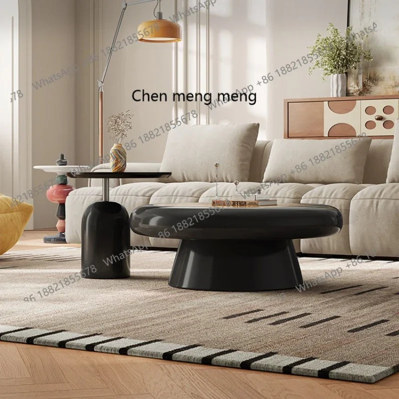 yj39 Vintage Style Living Room Solid Wood Coffee Table Set Irregular Simple Light Luxury High-End Coffee Table