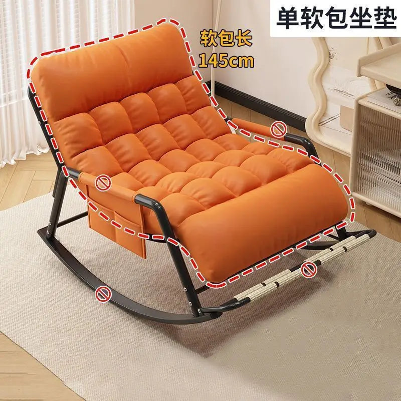 Recliner Rocking Chair Sitting and Sleeping Dual-purpose Double Lunch Break Chair Balcony Home Leisure Lazy Sofa Chair Ergonomic