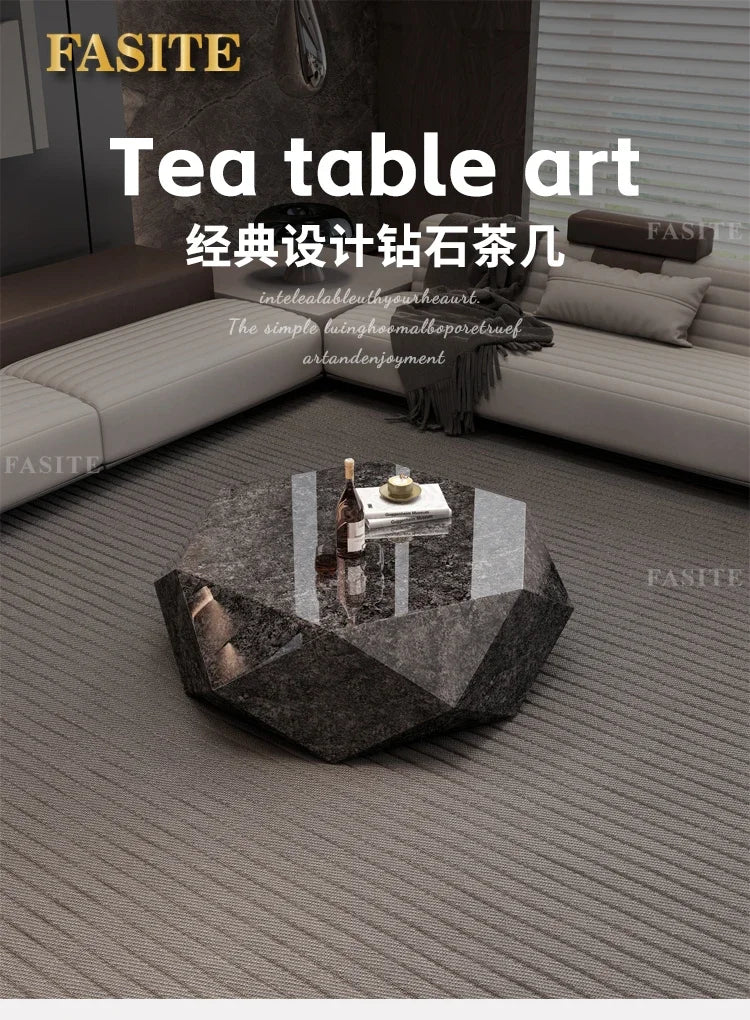 Modern Minimalist Luxury Diamond Stainless Steel Coffee Table Living Room Furniture Shaped  Center Table Tea Table Escritorios