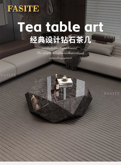 Modern Minimalist Luxury Diamond Stainless Steel Coffee Table Living Room Furniture Shaped  Center Table Tea Table Escritorios