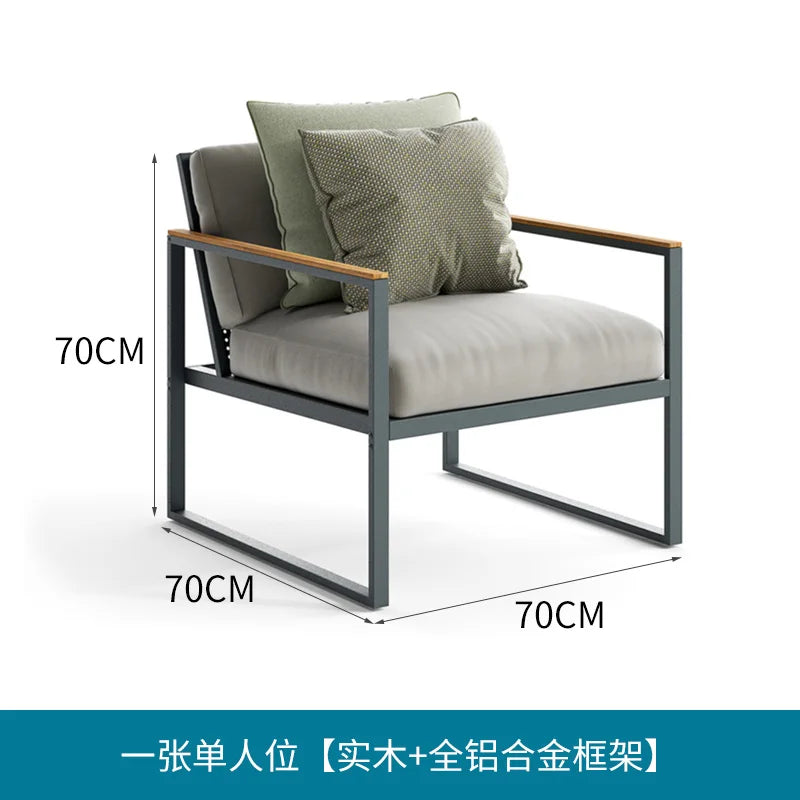 Italian Style Designer Simplicity Garden Sofas Originality Art Courtyard Villa Garden Sofas Luxury Outdoor Furniture Divano FYOS