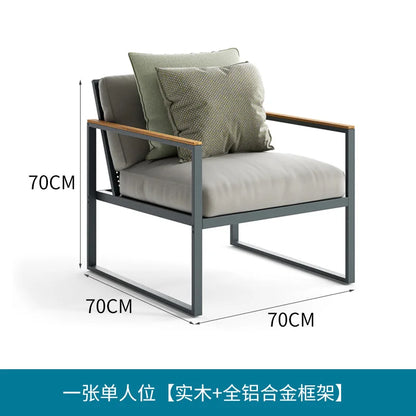 Italian Style Designer Simplicity Garden Sofas Originality Art Courtyard Villa Garden Sofas Luxury Outdoor Furniture Divano FYOS