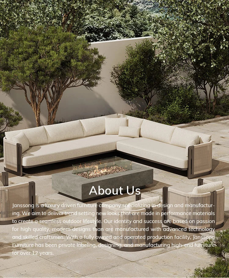 Hotel Garden Sofa Resort Rope Outdoor Sofa Villa Courtyard Garden Set Modern Outdoor Furniture Set Patio Furniture Set