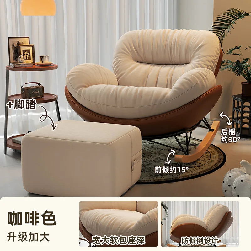 Unique Arm Chairs Rocking Lounge Salon Bedroom Lazy Relax Modern Reading Living Room Chairs Lounge Fauteuil Trendy Furniture