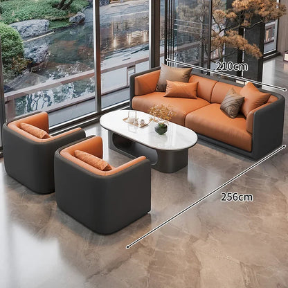 Nordic, light luxury, leisure, hotel, lobby, reception, sofa, combination