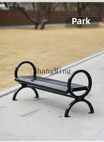 CL  outdoor all-steel park chair courtyard double bench square leisure cast iron cast aluminum seat
