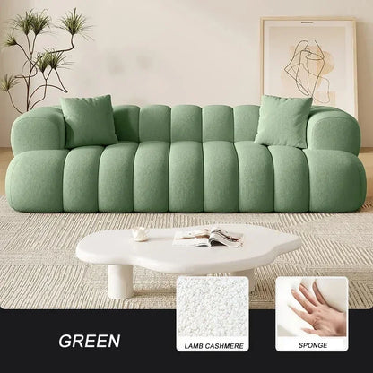 French Modern Velvet Puff Sofa Living Room Home Fabric Minimalist Sofa Reclinable