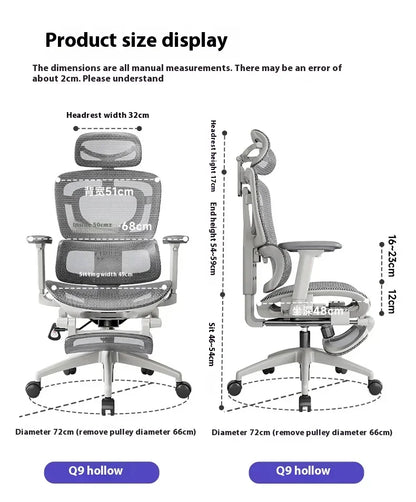 Ergonomic Office Chair with Lumbar Support Adjustable 3D Armrests Recline Tilt Function Mesh Seat for Home Office
