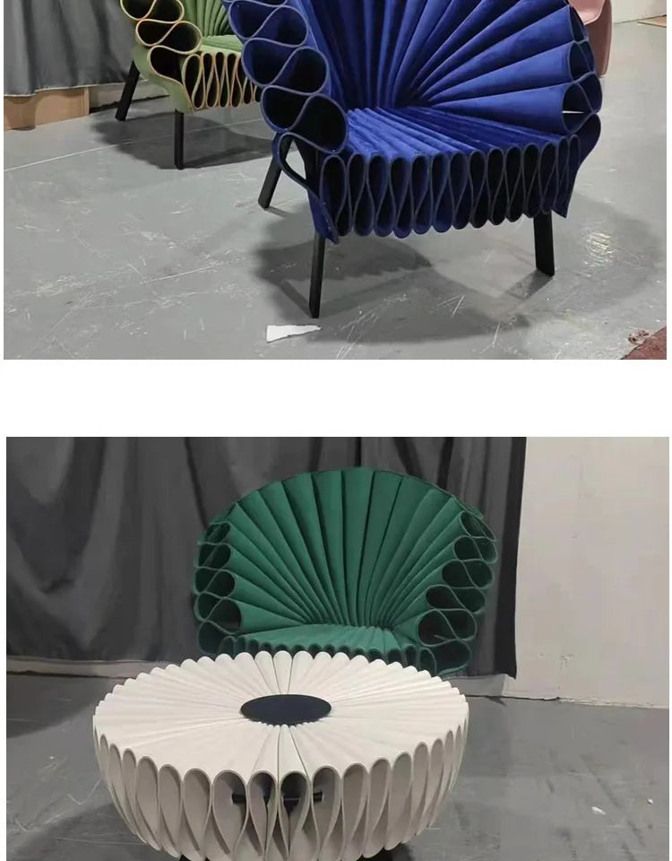 Nordic minimalist living room special-shaped single sofa chair