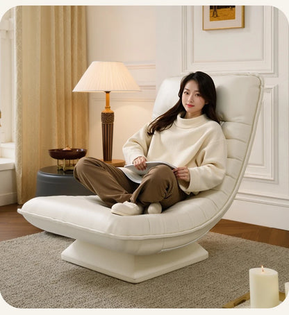 Rotatable Italian light luxury living room balcony leisure lazy sofa moon swivel chair