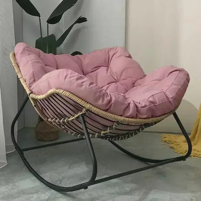 Rocking Chair Lazy Sofa Bird Nest Shaped Living Room Balcony Nap  Small Apartment Rattan Woven Adult