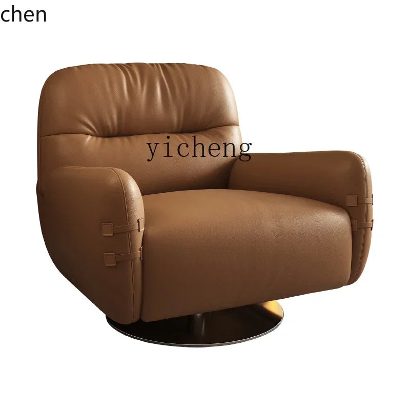 HXL modern light luxury leather sofa chair single simple living room small apartment bedroom leisure chair
