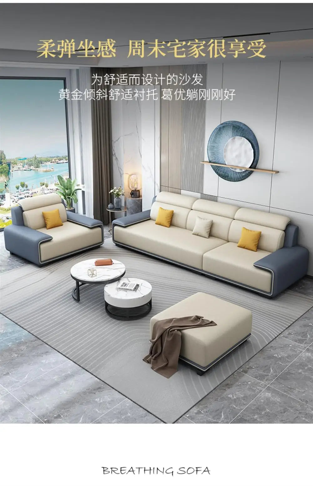 Living Rooms Italian Room Home Furniture Modern Couch Luxury Sectional Sofy Do Salon Modular Sofa Cama Livingroom Sets 0711LSY