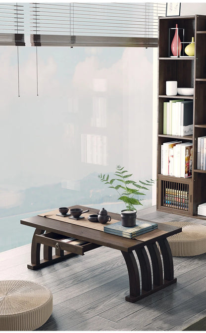 Nanzhu bay window small tea table tatami Japanese low table tea table small table bedroom folding kang table household use