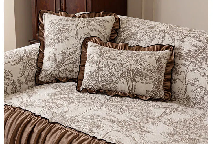 1 Piece Set Plant Stretchable Sofa Cover Non-slip Full Cover Dust Cover Bedroom Living Room Home Decoration 2/3/4 People