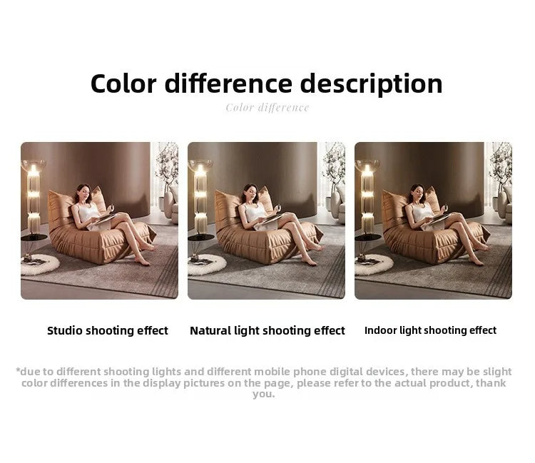 Caterpillar Lazy Sofa Recumbable Sleeping Single Sofa Balcony Leisure Home Chair Bedroom Living Room Small Sofa