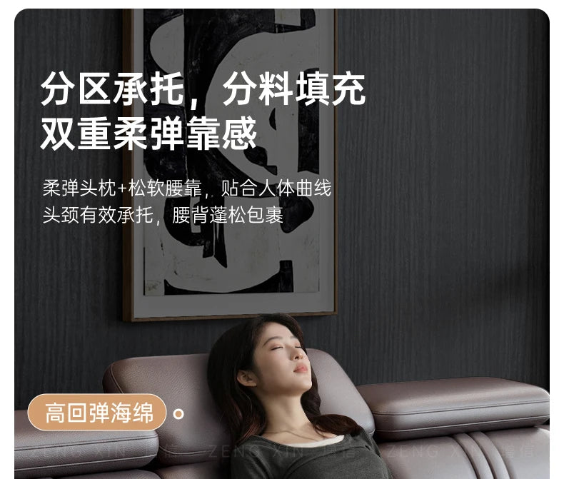 Nordic Genuine Leather Sofas Luxury Armchairs Cinema Comfortable Sofas Living Room Design Fauteuils Salon Home Furniture