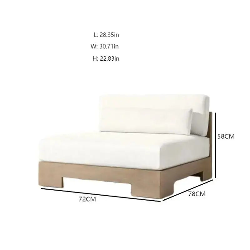 Outdoor Patio Garden Set all Weather Teak Wicker Ubud Modular U-Sofa Sectional Luxury Outdoor Furniture