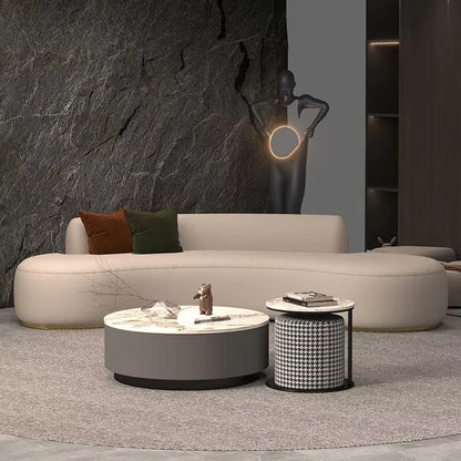 Curved Couches Luxury Lounge Suite Sets Luxurious Modern 3 Seater Upholstered Furniture Curved Sofa for Living Room