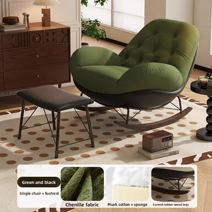 Lazy Sofa Rocking Chair Bedroom Lounge Chair Carefree Adult Living Room Single Balcony Leisure Rocking Chair Recliner Chairs