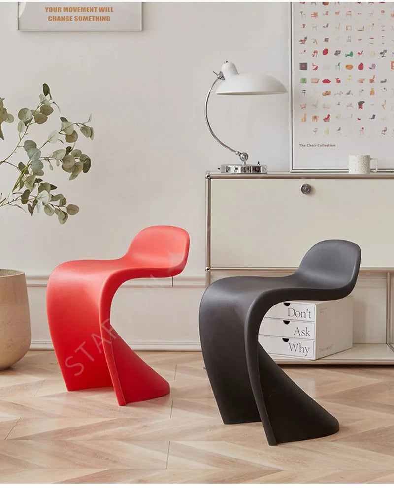 Portable Dining Chairs Lightweight Makeup Chair Modern Design Living Room Single Chair Multifunction Stackable Household Chairs