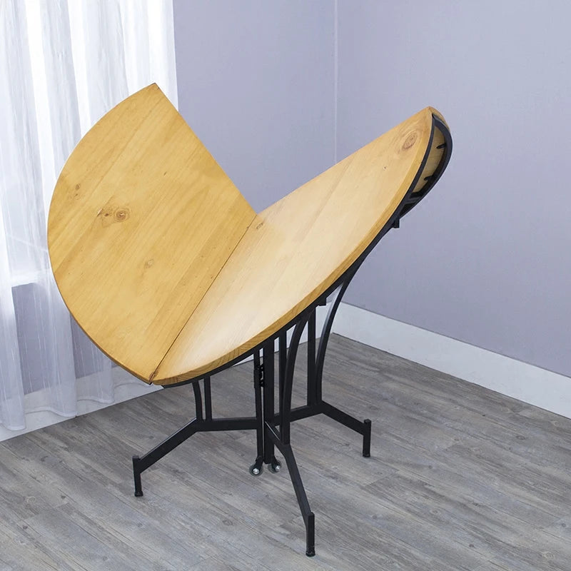Custom Multifunctional Indoor Living Room Folding Dinning Table Portable Outdoor Camping Folding Wood Table