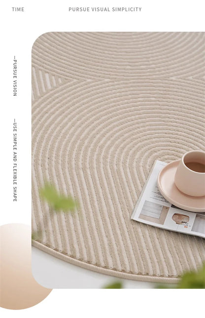 F132  Round living room minimalist sofa coffee table blanket premium light luxury cloakroom floor mat bedroom carpet