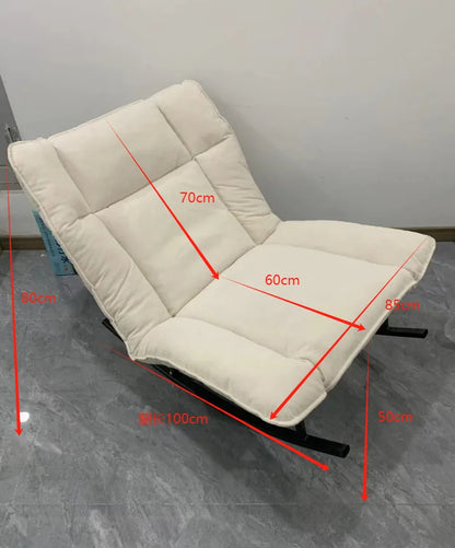 Sofa 360 Degree Swivel Lounge Chair Adjustable Back Fabric Single Seat Small Apartment Living Room Balcony Lazy Armchair