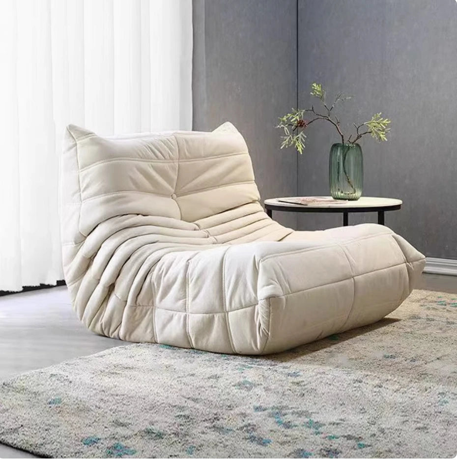 Single Sofa Caterpillar Sofa Balcony Leisure Bedroom Living Room Lie Down or Sleep Lazy Sofa Single Deck Chair