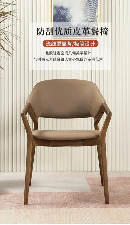 Nordic Simple Chair Solid Wood Italian Lounge Clear Aesthetics Modern Chairs Designer Entrance Minimalist Muebles Furniture