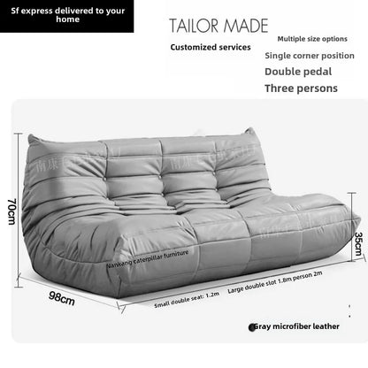 Caterpillar sofa three-person togo full sponge high rebound Internet celebrity living room leisure area sofa famous small sofa