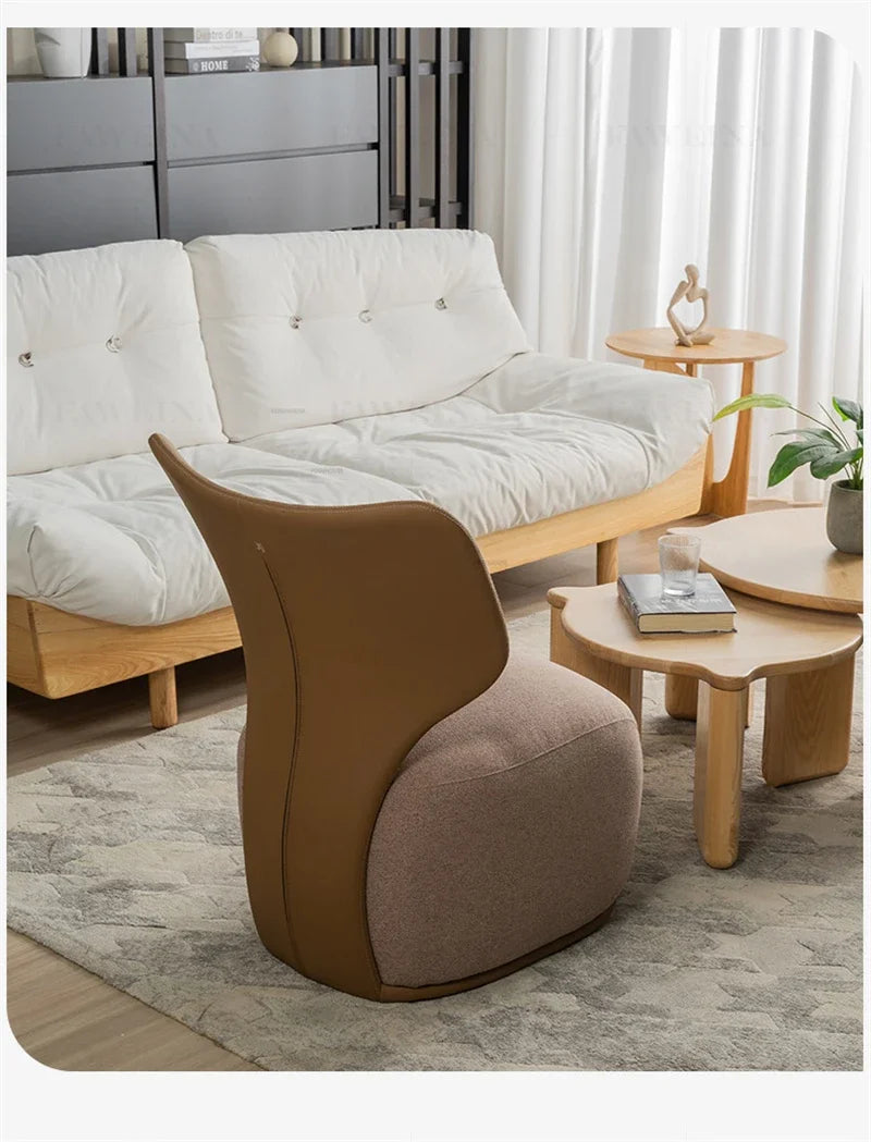 Modern Designer Leisure Living Room Chair Balcony Back Chair Living Room Furniture Nordic Luxury Small Apartment Lazy Sofa Chair