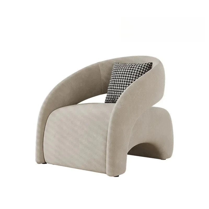 A  French cream wind single sofa chair Nordic living room lazy sofa small apartment single chair