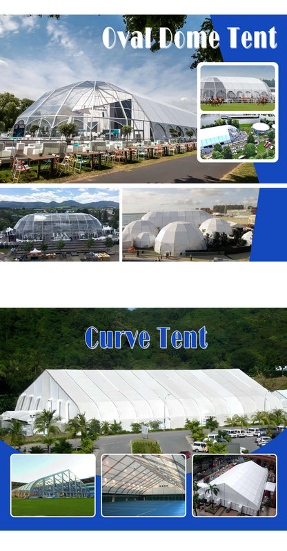 Factory Custom Aluminum Tent Waterproof Large Outdoor Event Wedding Exhibition Shelter PVC Marquee Tent Commercial Banquet Tent