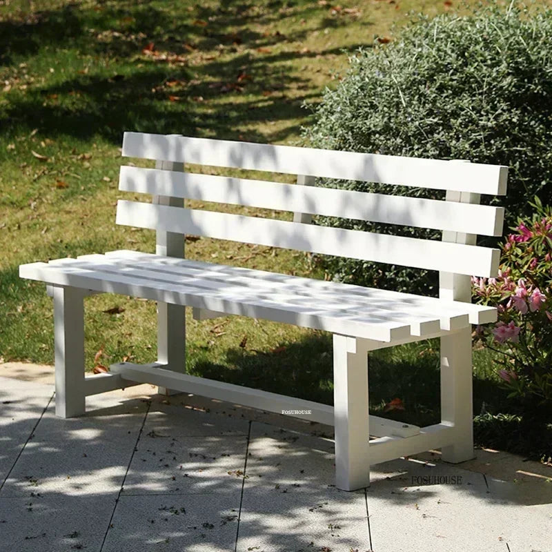 Chaises de jardin, bancs en bois antiseptiques pour l'extérieur, chaises à dossier pour cour et villa, mobilier d'extérieur, chaises longues pour balcon et maison