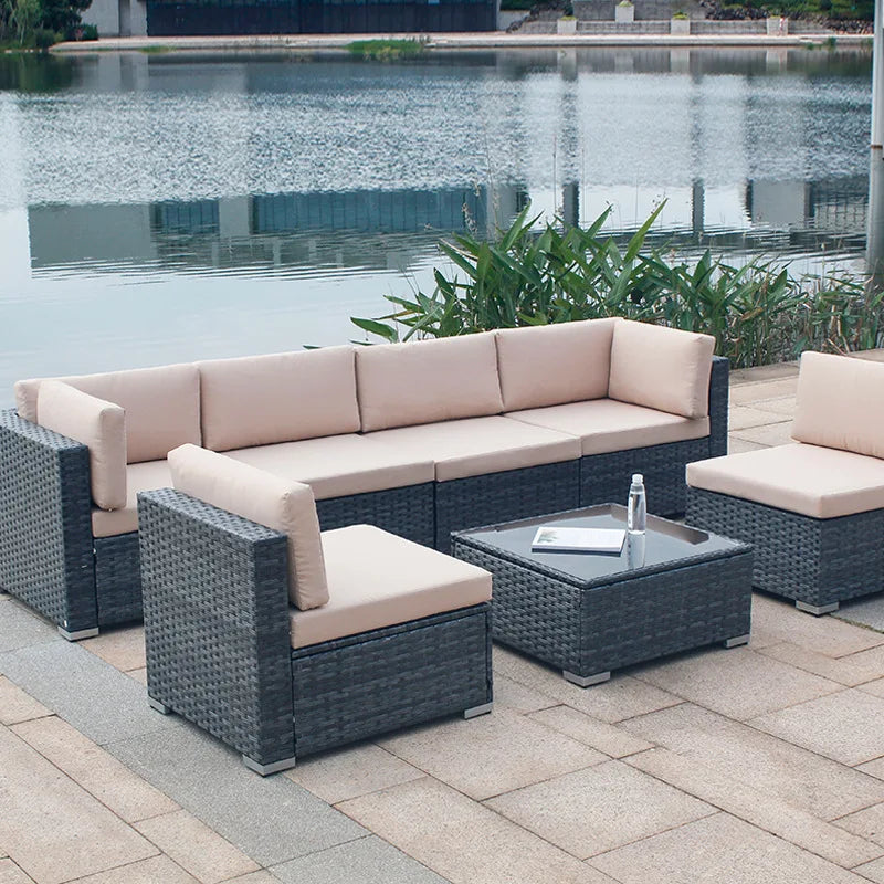 Wholesale Outdoor High Quality Sofa Rattan Sofa Garden Dining Sofa Outdoor Patio Furniture