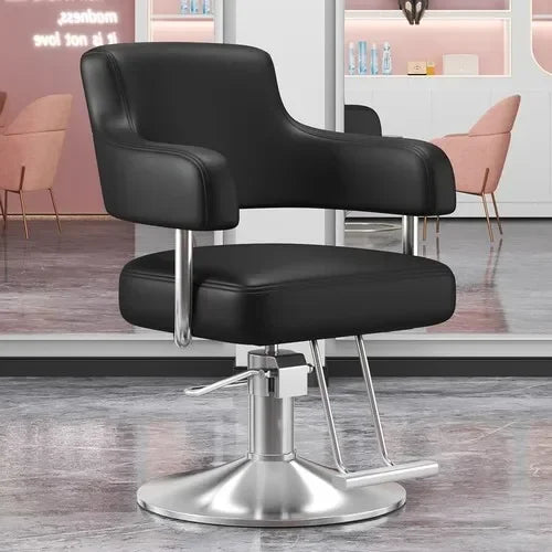 Portable Barbershop Salon Chair Luxury Beauty Gold Hairdressing Salon Chair Barber Swivel Silla Furniture