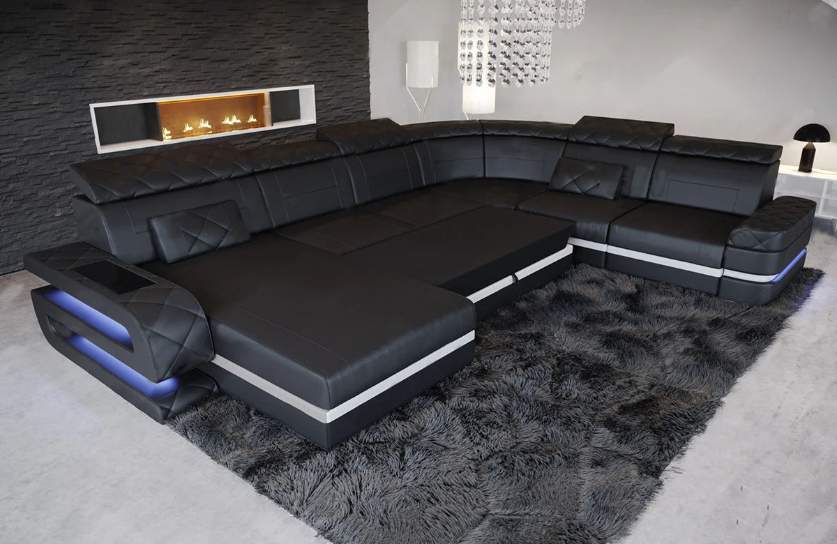 High Quality U Shape Leather Sofa Set Modern Sofa Set Furniture Living Room