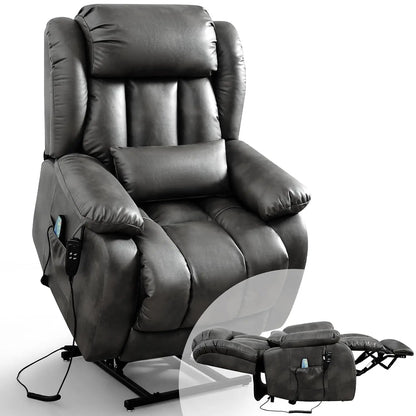 Infinite Position Lay Flat Power Lift Recliner Chair for Elderly, Brown, Customized