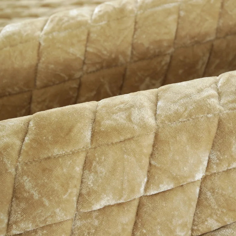 New Model European-style Thick Diamond Velvet Sofa Cover Four Season Universal Anti Slip And Dustproof Solid Color Sofa Cushion