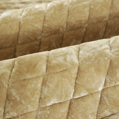 New Model European-style Thick Diamond Velvet Sofa Cover Four Season Universal Anti Slip And Dustproof Solid Color Sofa Cushion