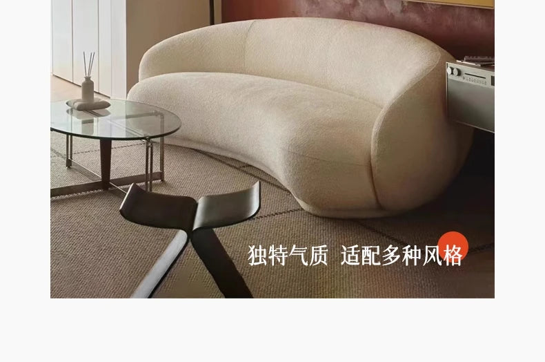 Cashew sofa Nordic light luxury modern simple living room fabric sofa combination straight row sofa