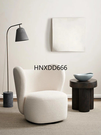 Villa Use Swivel Base Upholstered  Accent Chair Contemporary Lounge Sofa Chairs for Hotel Lobby