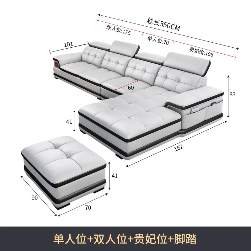 Modern Minimalist Sofa Electric Massage Chiar Floor Multifunctional Corner Sofa Lounges Relaxing Living Room Couch Furniture