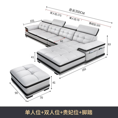 Modern Minimalist Sofa Electric Massage Chiar Floor Multifunctional Corner Sofa Lounges Relaxing Living Room Couch Furniture