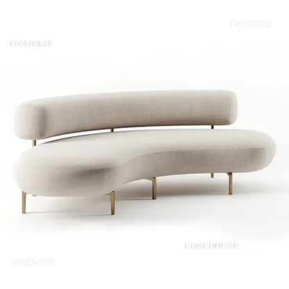 Fabric Nordic Living Room Sofas for Living Room Modern Minimalist Wrought Iron Single Sofa Light Luxury Designer Home Sofa Chair