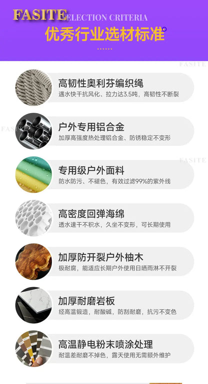 Rattan woven sofa combination terrace leisure outdoor rattan furniture garden courtyard waterproof