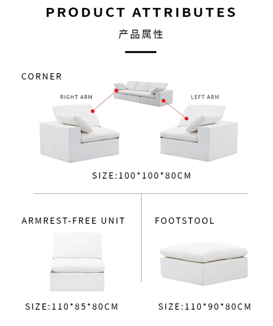 High-End Designer Sectional Sofa Hand-Woven Casual Special-Shaped for Internet Celebrity Personalized Living Sponge Filling